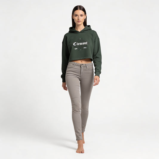 Cropped Graphic Hoodie